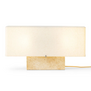 Audo Nonna Table Lamp sand travertine, sand textile shade