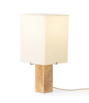 Audo Nonna Table Lamp travertine, sand shade 49cm