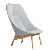 Hay Uchiwa Quilted Lounge Chair Mode 002 grey / Remix 123 grey