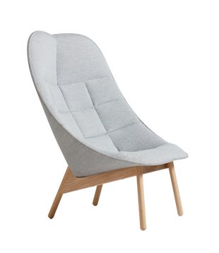 Hay Uchiwa Quilted Lounge Chair Mode 002 grey / Remix 123 grey