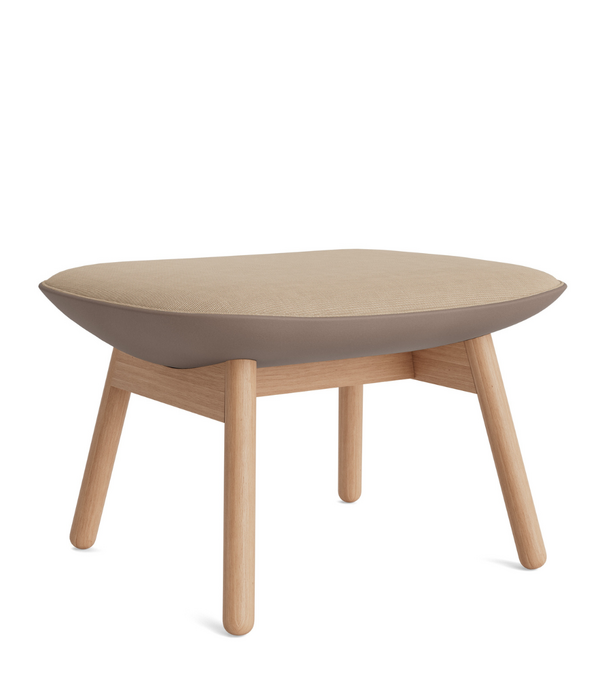 Hay  Hay Uchiwa Quilted Lounge Stoel Beige Naveli 213 / Sense leer