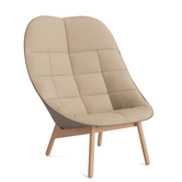 Hay Uchiwa Quilted Lounge Stoel Beige Naveli 213 / Sense leer