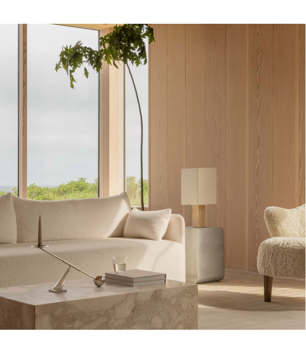 Audo Audo Nonna Table Lamp travertine, sand shade 49cm