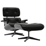 Vitra Eames Lounge Chair Black edition,  black premium leather, black