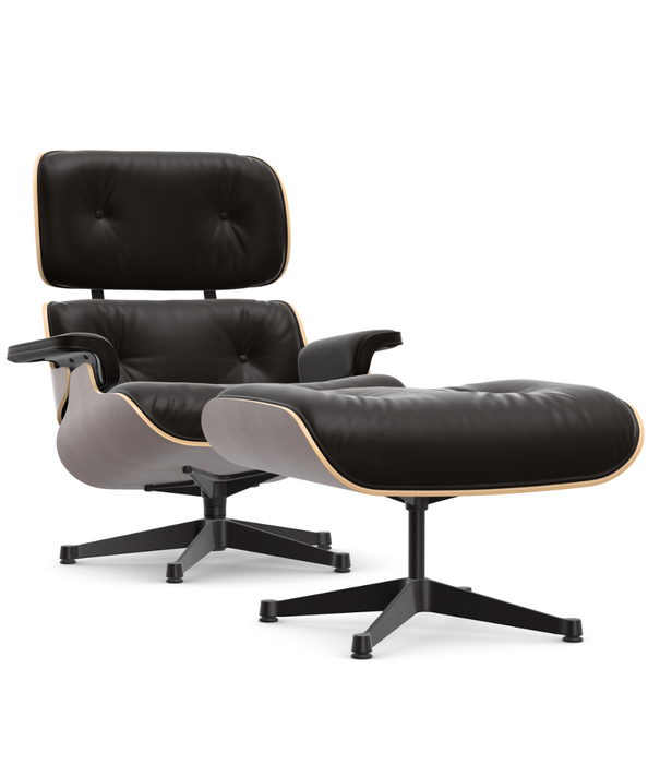 Vitra  Eames Lounge Chair & Ottoman dark walnut, chocolate premium F leather