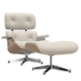 Vitra Eames Lounge Chair cherry, Snow premium F leather
