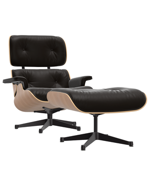 Vitra Eames Lounge Chair & Ottoman cherry wood,  chocolate premium F leather