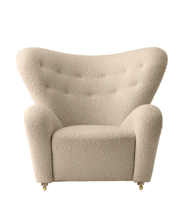 Audo Audo The Tired Man Lounge Chair textile, oak base