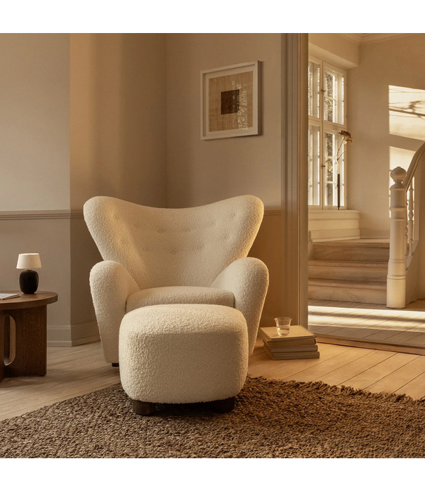 Audo Audo The Tired Man Lounge Chair textile, oak base