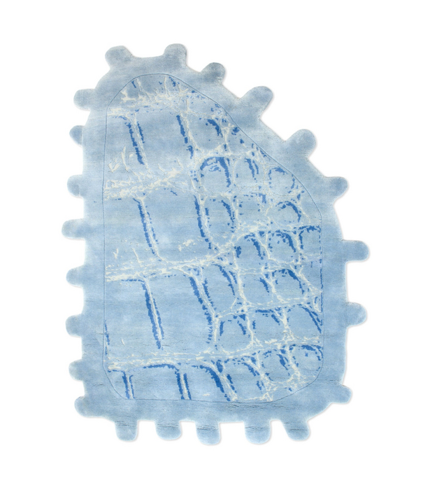 Haus Üger Haus Üger Crocodil Vloerkleed blue