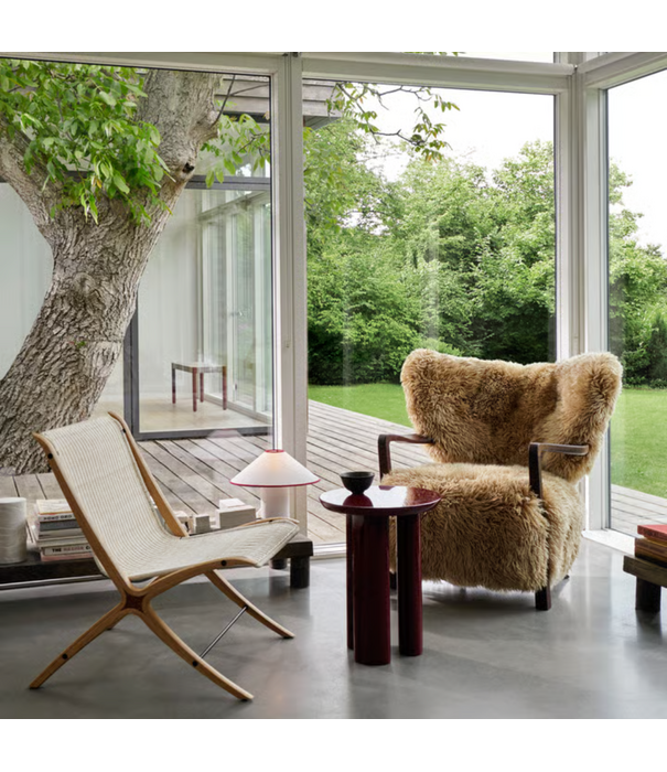 &Tradition &Tradition Wulff ATD2 Lounge Stoel & Ottoman schapenvel honey