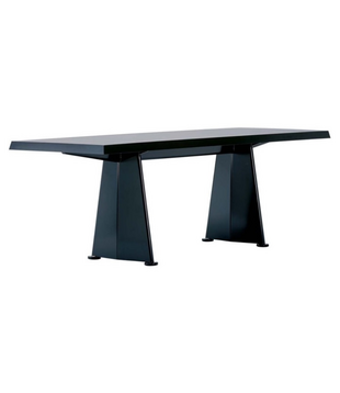 Vitra Trapèze Dining Table black, black HPL laminate top