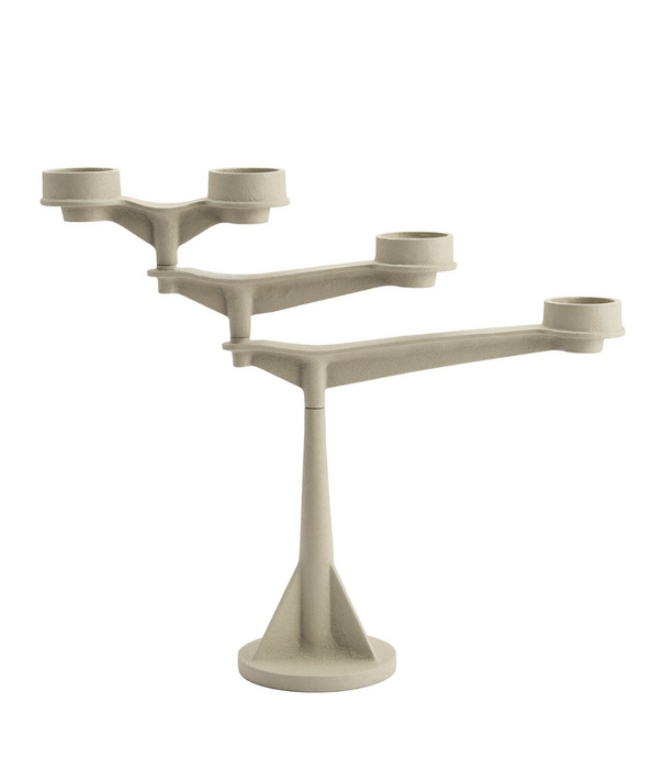 Tom Dixon  Tom Dixon  Spin Mini Kandelaar grijs beige