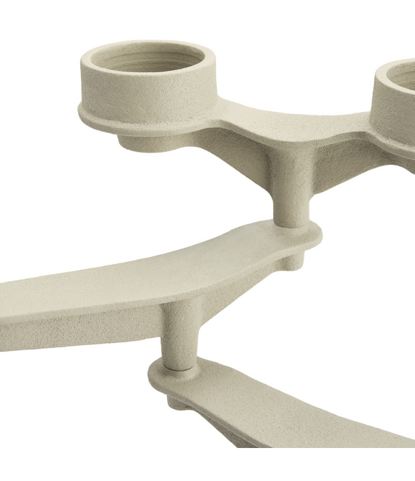 Tom Dixon  Tom Dixon Spin Kandelaar putty grijs beige