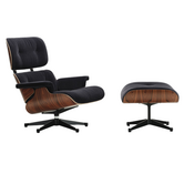 Vitra Eames Lounge Chair & Ottoman Santos Palissander, calma dark anthracite