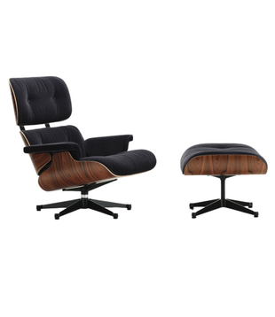 Vitra Eames Lounge Chair & Ottoman Santos Palissander, calma dark anthracite