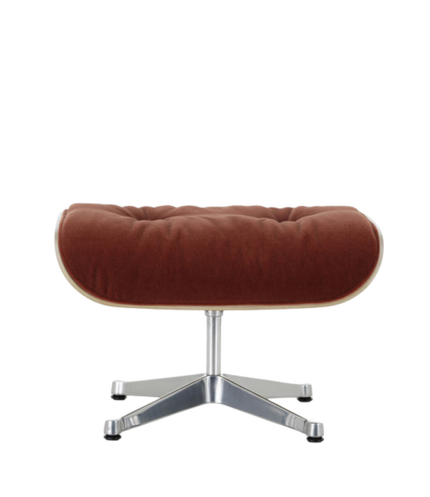 Vitra  Vitra Eames Lounge Chair & Ottoman kersenhout,  Calma brandy, alu gepolijst voet