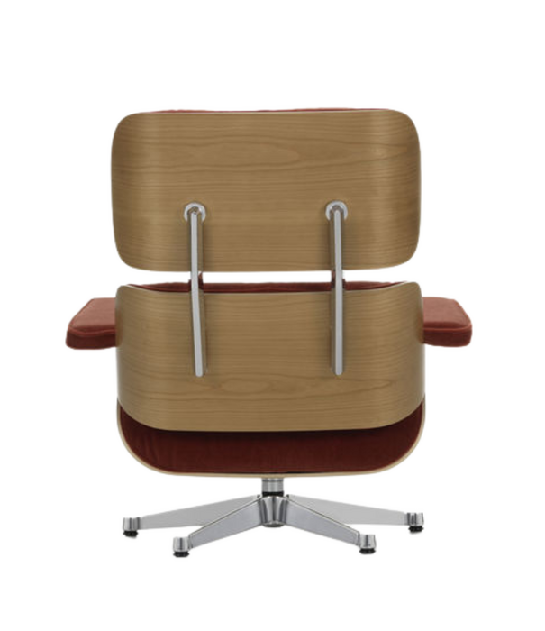Vitra  Vitra Eames Lounge Chair & Ottoman cherry, Calma brandy, alu polished base