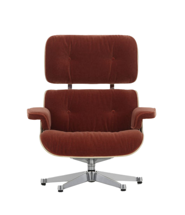 Vitra  Vitra Eames Lounge Chair & Ottoman cherry, Calma brandy, alu polished base