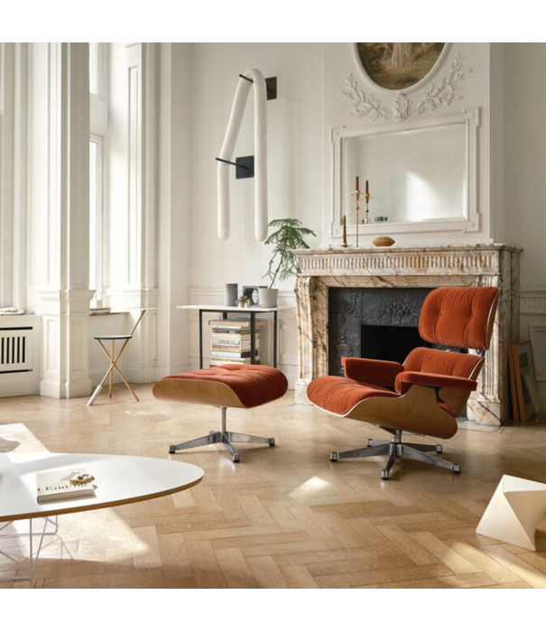 Vitra  Eames Lounge Chair & Ottoman Santos Palissander, calma donker anthraciet