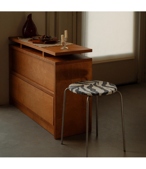 Frama  Frama Petit Rond Kruk, geborsteld RVS - Zebra