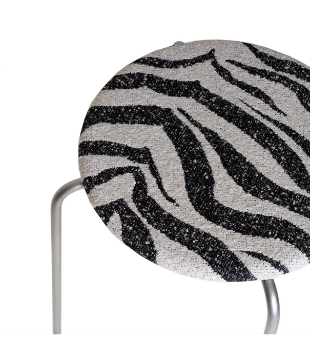 Frama  Frama Petit Rond Stool, brushed Stainless Steel - Zebra