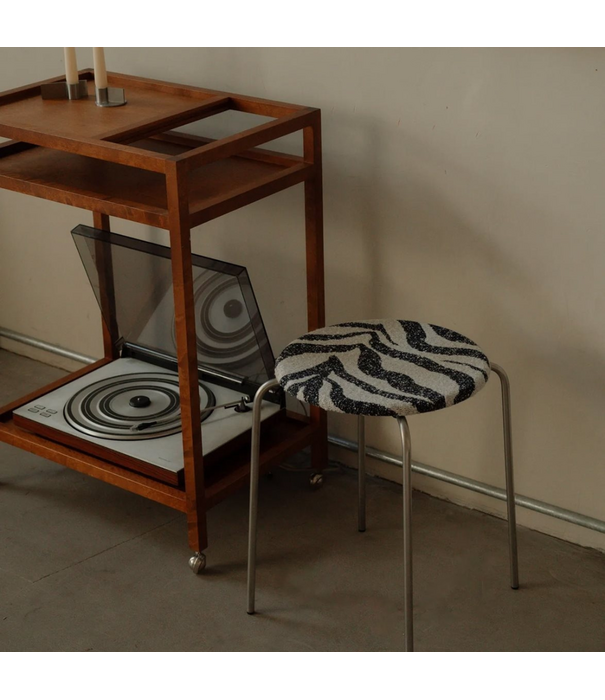 Frama  Frama Petit Rond Kruk, geborsteld RVS - Zebra