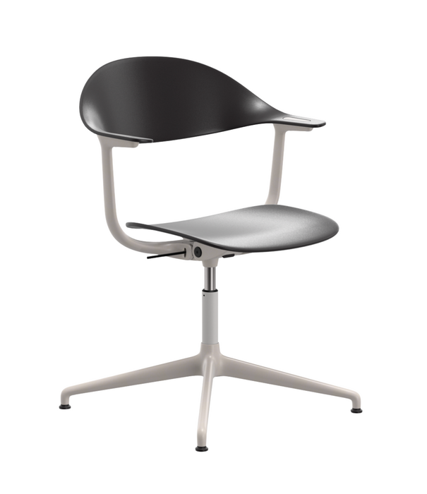 Vitra  Vitra Mynt Bureaustoel basic dark RE plastic, diepzwart 4 ster onderstel