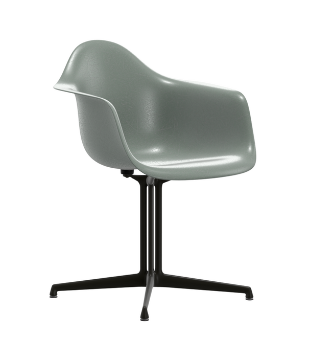 Vitra  Vitra Eames DAL Fiberglass Eetkamerstoel met arm, basic dark onderstel
