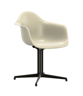 Vitra Eames DAL Fiberglass Eetkamerstoel met arm, basic dark onderstel