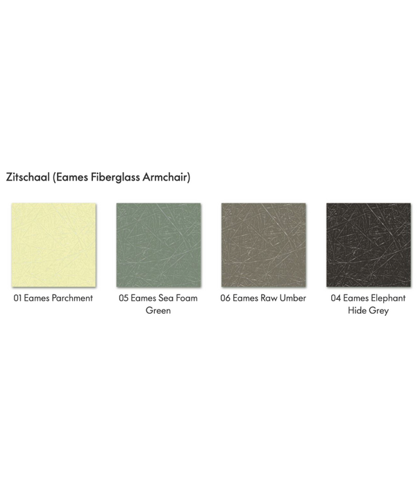 Vitra  Vitra Eames Fiberglass DAL Eetkamerstoel, zwart onderstel