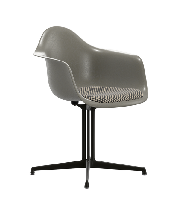 Vitra  Vitra Eames Fiberglass DAL Eetkamerstoel zitkussen checker