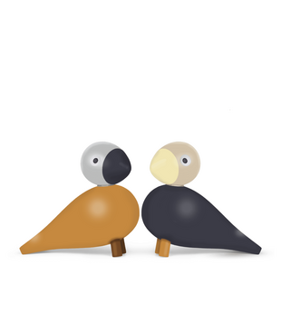 Kay Bojesen Lovebirds you & me,  set van 2