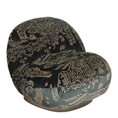 Gubi Pacha Lounge Stoel Tiger Mountain, fixed pearl gold voet