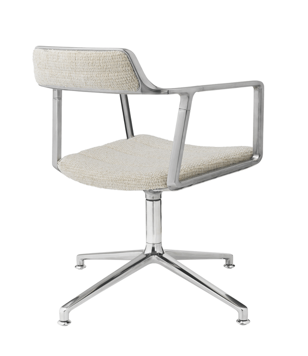 Vipp  Vipp 452 Swivel Dining Chair  with gliders, fabric Wavy off white