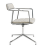 Vipp 452 Swivel Dining Chair  with gliders, fabric Wavy off white