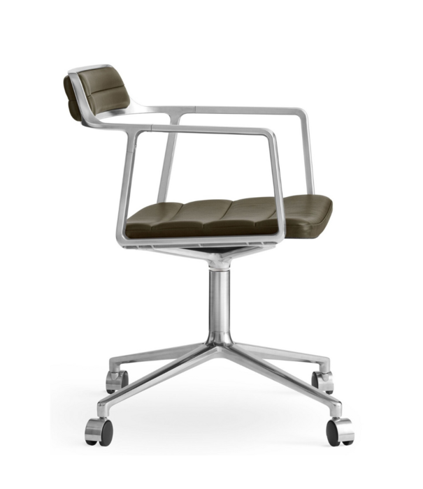 Vipp  Vipp 453 Swivel Stoel met wielen, Wavy off white