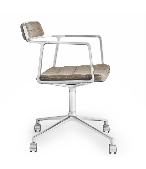 Vipp  Vipp 453 Swivel Stoel met wielen, Wavy off white