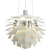 PH Artichoke Pendant dusty green chrome plated