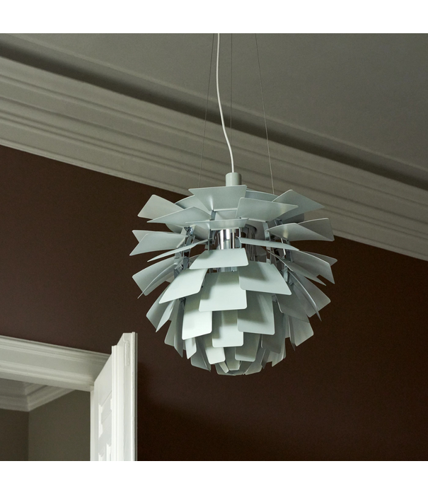 Louis Poulsen  PH Artichoke Hanglamp dusty green chrome plated
