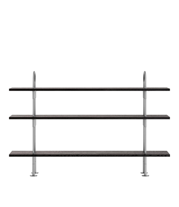 Gubi  Gubi Keen 160 Shelving Unit stainless steel, ash veneer