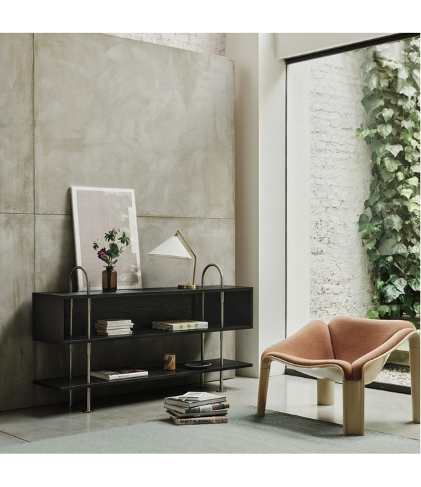 Gubi  Gubi Keen 160 Shelving Unit stainless steel, ash veneer