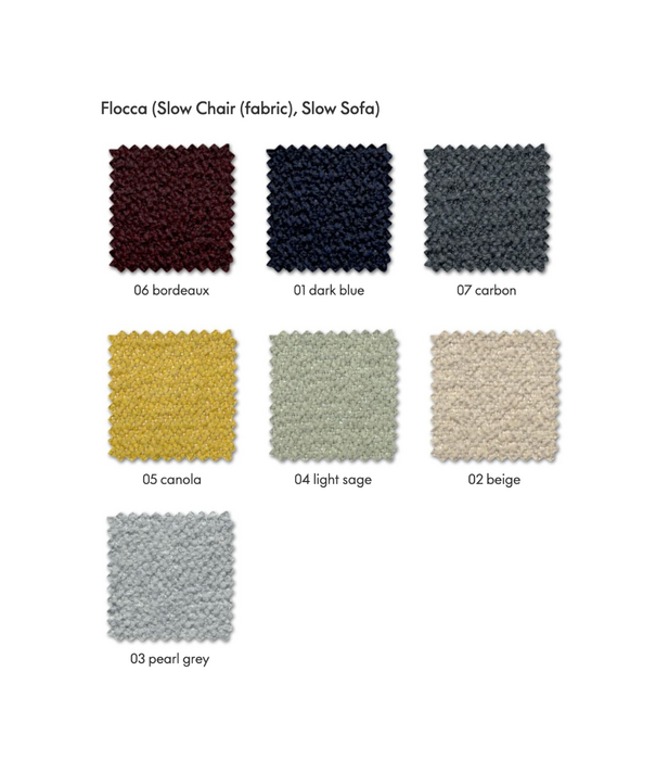 Vitra  Vitra Slow Chair & Ottoman Flocca dark blue, zwart aluminium poten