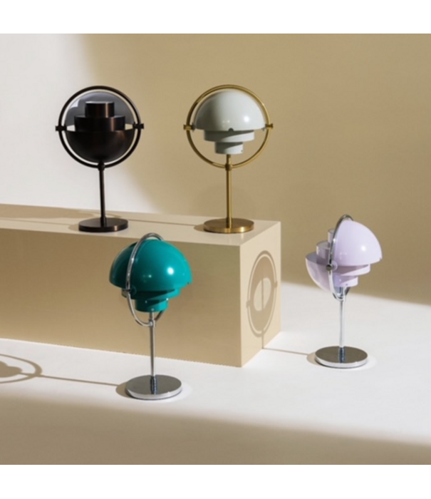Gubi  Multi Lite Portable Lamp chrome, teal green