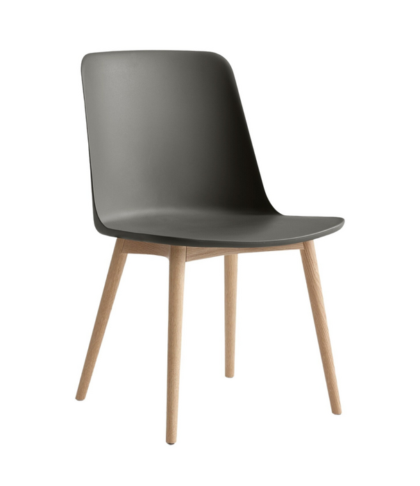 &Tradition &Tradition Rely HW71 Eetkamerstoel plastic, eiken poten