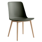 Rely HW71 Dining Chair plastic, oak legs