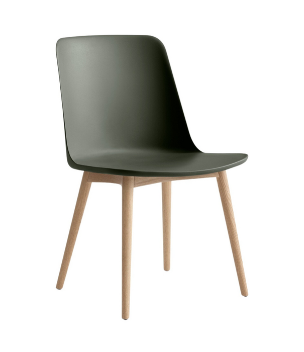 &Tradition &Tradition Rely HW71 Eetkamerstoel plastic, eiken poten