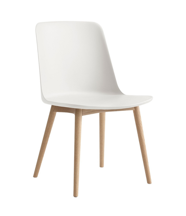 &Tradition &Tradition Rely HW71 Eetkamerstoel plastic, eiken poten