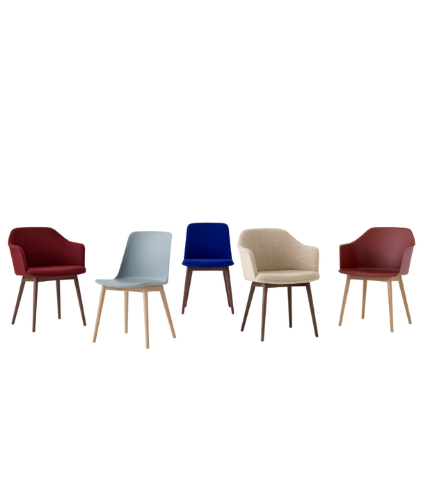 &Tradition Rely HW74 Dining Chair upholst. with seat cushion Hallingdal 773