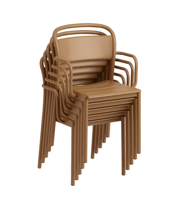 Muuto  Linear Steel Outdoor Armstoel Taupe